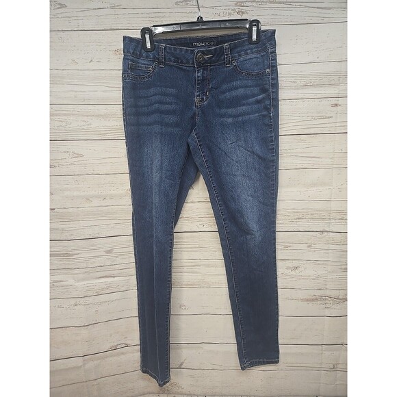 Maurices Skinny Leg Jeans Size M-Reg Dark Wash Low Rise Stretch‎ Cotton Blend - Picture 1 of 8
